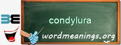 WordMeaning blackboard for condylura